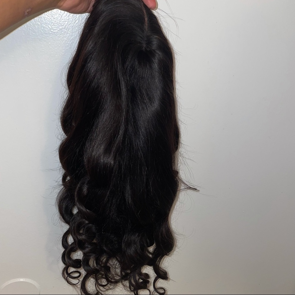 20” straight closure wig